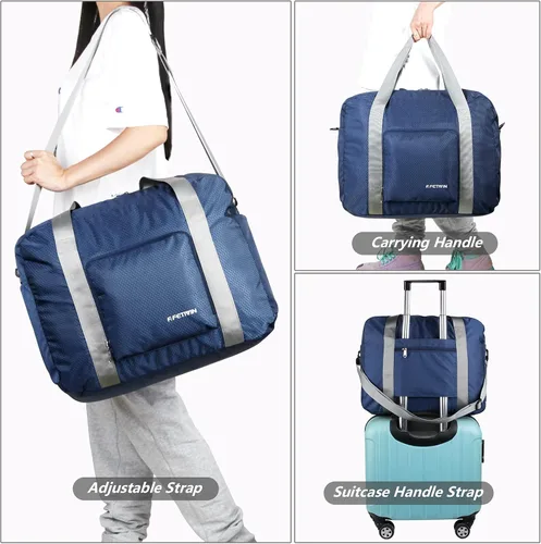 Miniatura 4 de F.FETIVIN Bolsa de viaje para artículos personales de 18 x 14 x 8 pulgadas para Spirit Airlines, bolsa de lona ligera impermeable para gimnasio