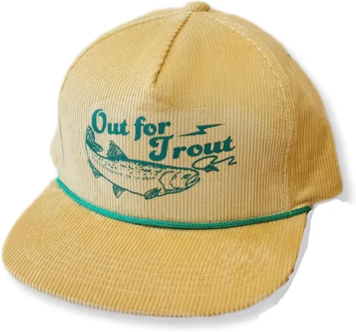 Miniatura 73 de ThatsRad Out for Trout Corduroy Snapback Sombrero Gorra Pesca con Mosca Pescador