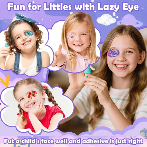 Miniatura 6 de Sublaga 90 parches de ojos para niños, 15 estilos de parches para los ojos de los niños, parche de ojos para niños pequeños con ojo perezoso