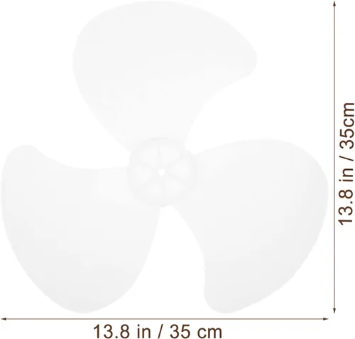 Miniatura 6 de Cuchillas de ventilador de mesa, hoja de plástico universal de 16 pulgadas, 3 hojas, repuesto para el hogar, pedestal de pie, ventilador blanco