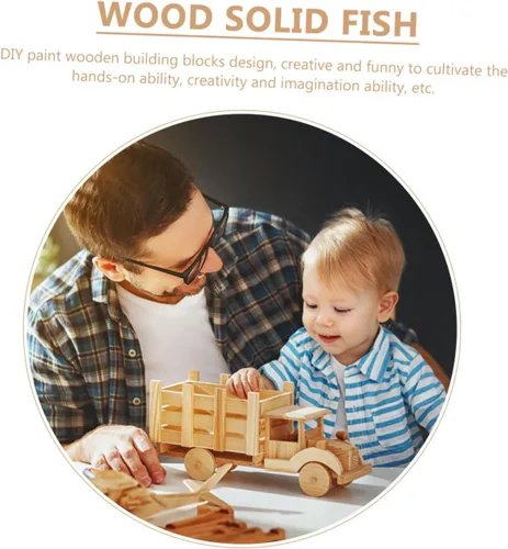 Miniatura 9 de EXCEART Recortes de pescado únicos para decoración de rebanadas de madera, chips de grafiti, 100 piezas de manualidades para niños y niñas y adultos
