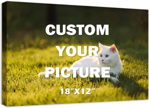 Miniatura 42 de YYYYHPP Impresiones en lienzo con tus fotos, arte de pared personalizado de foto a lienzo, impresión en lienzo para boda, familia, bebé, mascotas