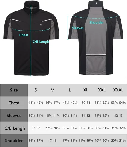 Miniatura 7 de Little Donkey Andy Chalecos ligeros Softshell para hombre, chaquetas de manga corta para golf, senderismo, correr