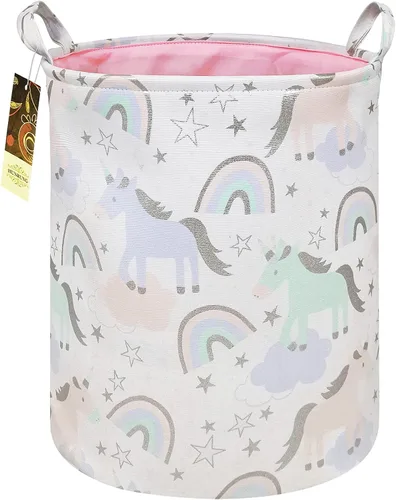 Miniatura 8 de Cesta grande para ropa sucia, organizador de dibujos animados para guardería, juguetes, lavandería, ropa infantil, cestas de regalo (cisne)