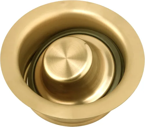 Artiwell Brida y Tapón para Triturador de Basura de Fregadero, Brida Universal Compatible con Orificio de Drenaje Estándar de 3-1/2 Pulgadas, Bronce