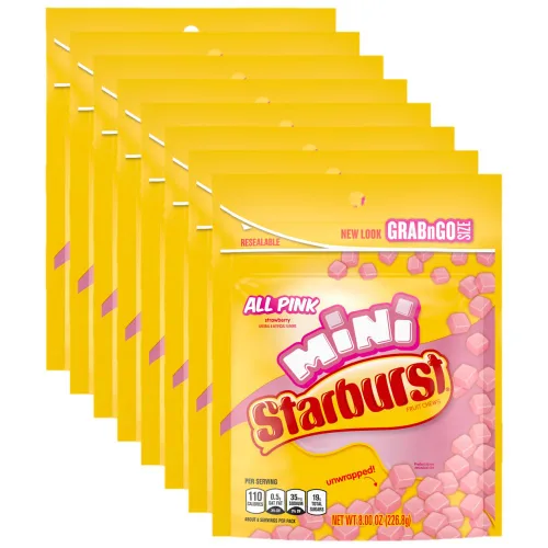 Miniatura 7 de STARBURST Caramelos masticables de frutas - Minis Sours, 8 onzas (paquete de 8) - Deliciosos mini dulces, caramelo agrio a granel