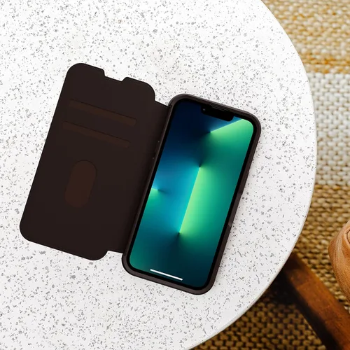 Miniatura 2 de OtterBox Funda para iPhone 13 Pro (solamente) Strada Series - Espresso, tarjetero, piel auténtica, apta para bolsillo, funda tipo folio