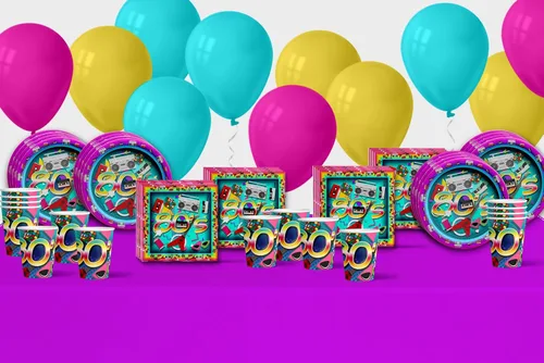 Miniatura 7 de Suministros para fiestas de los años 80 – Suministros para fiestas de cumpleaños temáticas de los 80 – Suministros de fiesta retro El juego