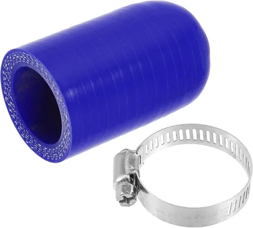 Miniatura 15 de uxcell 1 Unidades 0.236 in ID Silicona Tapa de Refrigerante con Abrazadera para Calentador de Refrigerante Bypass Vacío Agua Puerto Azul