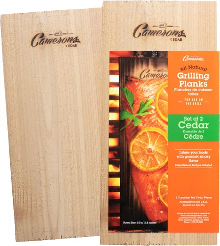 Tablones para asar – Paquete de 2 tablas de cedro – Cedro occidental premium de 5.5 x 11.5 pulgadas para salmón a la barbacoa, mariscos, filetes,