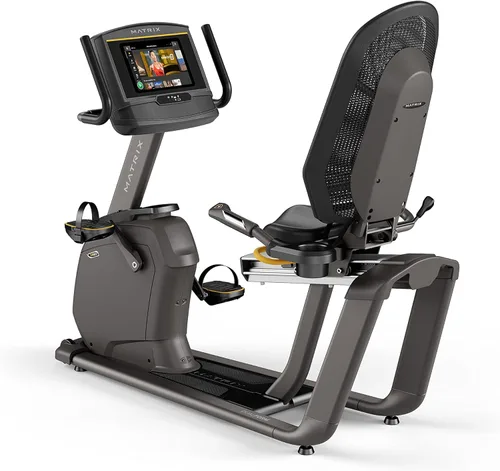 Matrix Fitness R50 Recumbent Bike | Club-Quality Dual Form Frame, Comfort Arc Seat | Quiet Exact Force Induction Brake | Recovery Rides, Low-Impact