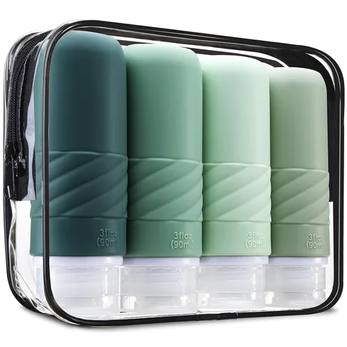 Gemice Botellas de Viaje para Artículos de Aseo Personal, Aprobadas por la TSA, Botellas de Viaje Portátiles de 3oz, Envases de Tamaño de Viaje sin