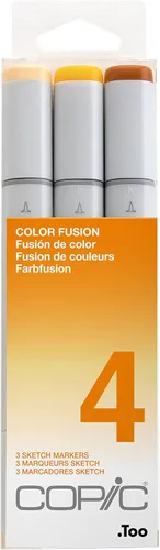 Copic Sketch, marcadores a base de alcohol, juego de 3 piezas, fusión de color #4, naranja