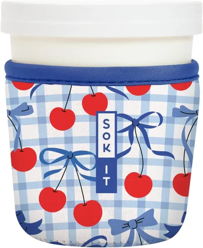 Miniatura 88 de Sok It IceCreamSok - Funda de neopreno aislada (flores abstractas, pintas de helado cónicas)