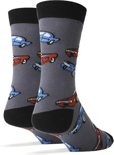 Miniatura 2 de Oooh Yeah Men's Novelty Travel Transport Crew Socks, Fun Funny Sport Car Socks, Crazy Cool Casual Dress Socks