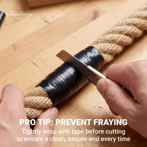 Miniatura 5 de Cuerda de cáñamo de 1 pulgada x 50 pies, cuerda trenzada de 4 hebras resistente para manualidades, decoración náutica, tira y afloja, paisajismo