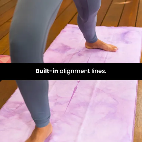 Miniatura 6 de Toalla de yoga con agarre de yoga, toalla antideslizante para esterilla de yoga caliente con bolsillos en las esquinas, agarre antideslizante