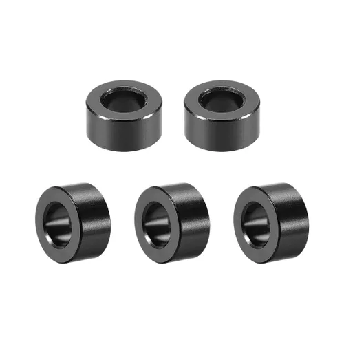 uxcell 5 unids redondo aluminio separador columna espaciador 0.122x0.236x0.118 in (IDxODxH) negro para Drone FPV Quadcopter Racing RC multirotors