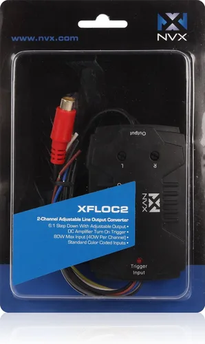 Miniatura 4 de NVX XFLOC2 Convertidor de salida de línea ajustable de 2 canales 80W con encendido remoto