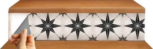 Miniatura 5 de Tira de vinilo autoadhesiva, fácil de recortar y limpiar, reposicionable, removible, resistente al agua, murales para calcomanías de escalera