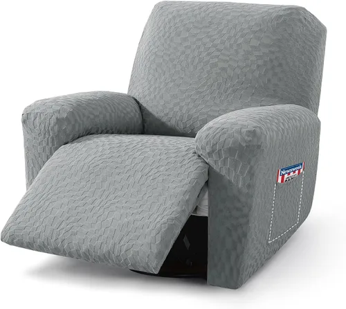Miniatura 16 de ZNSAYOTX 2026 Funda elástica para sillón reclinable de 3 piezas (61 cm-94 cm) Fundas súper suaves para silla reclinable con bolsillo grande y lazos