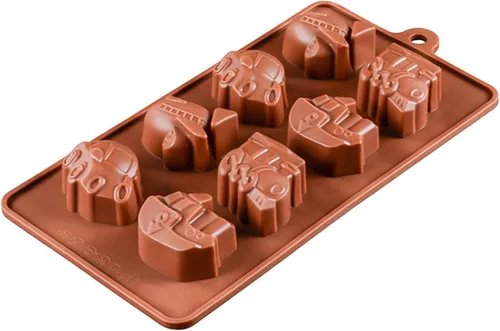 Miniatura 7 de Joyeee 2 moldes de silicona 3D antiadherentes para dulces, vehículos caseros, galletas, jabón, vela, crayón, yeso, arcilla polimérica, bandeja