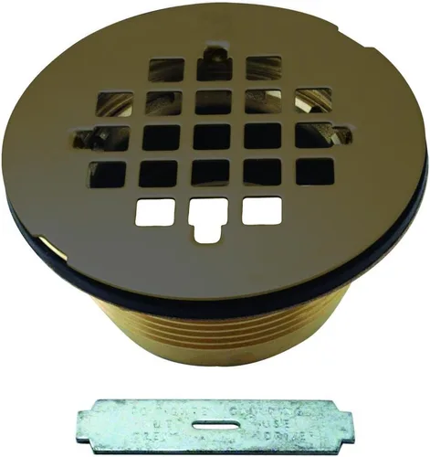 Miniatura 12 de Westbrass D206B-50 Cuerpo de drenaje de ducha de compresión de 4-1/4" OD con placa de cubierta de rejilla, recubrimiento en polvo blanco Blanco