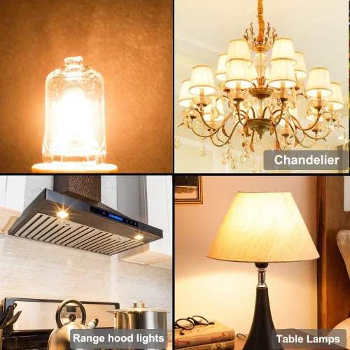 Miniatura 7 de JCD - 10 bombillas halógenas G8 de 20 W, 120 V, bombillas de xenón bi-pines, blanco cálido, regulable, para luces de disco debajo del gabinete