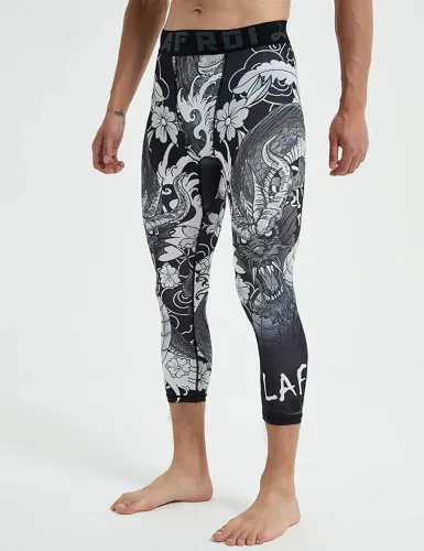 Miniatura 7 de LAFROI Leggings de compresión 34 para hombre con Pcoketsin bolsillo-YSK10