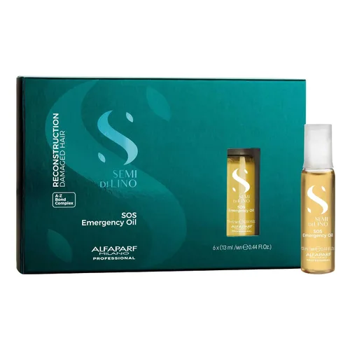 ALFAPARF MILANO Semi di Lino Reconstruction Aceite de Emergencia SOS Reparativo - Tratamiento para la Rotura del Cabello para Fortalecer, Suavizar y