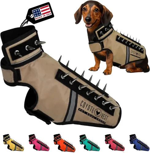 Miniatura 30 de CoyoteVest SpikeVest - Chaleco de arnés para perro, accesorios reflectantes para perros con púas para proteger a tu mascota de ataques de Raptor