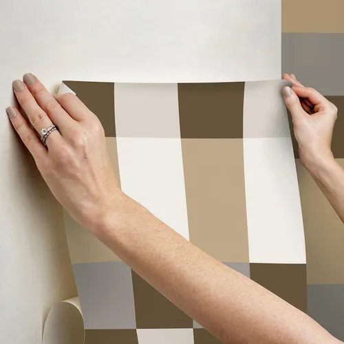 Miniatura 4 de RoomMates Emily Rayna Neutral Framework - Papel pintado para despegar y pegar, RMK12735PLW