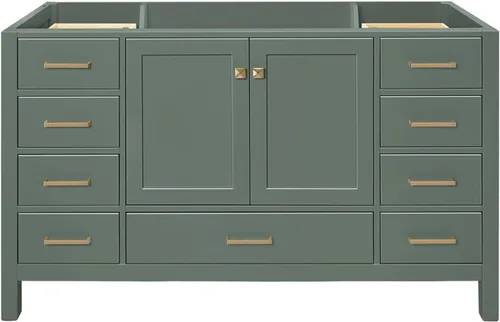 Miniatura 49 de ARIEL Cambridge - Mueble base de tocador de baño de 36 pulgadas, madera maciza, 2 puertas de cierre suave, 5 cajones de cola de milano