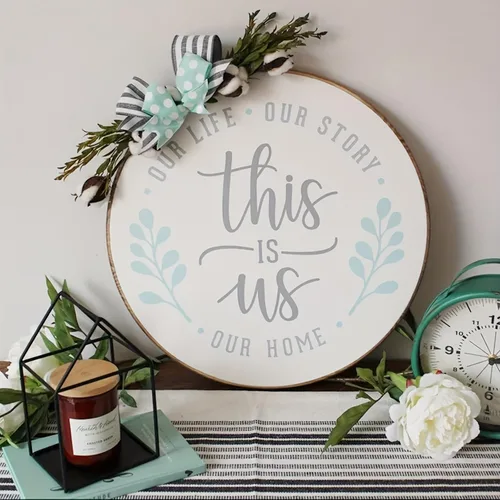 Miniatura 9 de Plantillas de bienvenida para pintar sobre madera, plantillas redondas de 12" para pintar, plantilla para manualidades, plantillas de dibujo