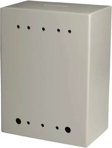 Miniatura 4 de Caja de metal para colección benéfica segura con ranura y montaje en pared, caja de caída de 8.5 x 6.5 x 4 pulgadas para el hogar y la oficina Blanco