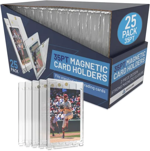 Estuche soporte magnético premium de 35PT - 360PT para tarjetas | Soporte magnético para cartas de intercambio, deportes profesionales, fútbol
