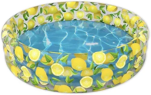 Poolcandy Piscinas inflables para hasta 3 adultos (diseño de estampado de limón piscina inflable)