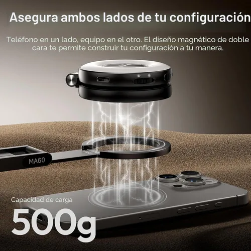 Miniatura 5 de ULANZI MA60 - Soporte magnético de trípode para iPhone - Mini trípode de smartphone de aluminio para teléfono celular, soporte de bolsillo