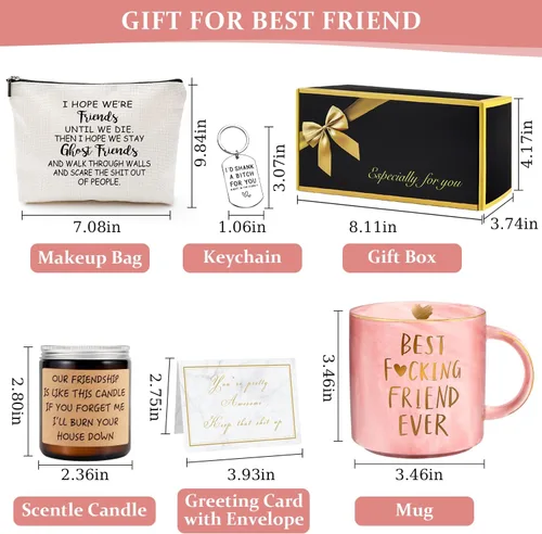 Miniatura 7 de YENCHORN Regalos de cumpleaños para mejores amigas, regalos de amistad para mujeres, regalo divertido para mejor amiga, regalo para mujer, mejor