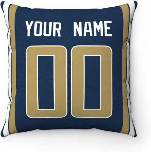 Miniatura 2 de ANTKING Almohada personalizada Los Angeles con cualquier nombre y número para regalo de hombres, mujeres y niños Para Los Ángeles Azul