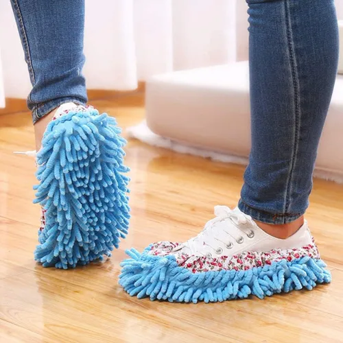 Miniatura 3 de LIOOBO Zapatilla de fregona para zapatos, multifuncional, lavable, reutilizable, para limpieza de polvo, calcetines para cocina, baño, oficina