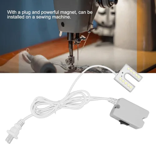 Miniatura 2 de Luz para máquina de coser, brillante lámpara de cuello de cisne flexible de 10 LED con base magnética para máquinas de coser y bancos de trabajo