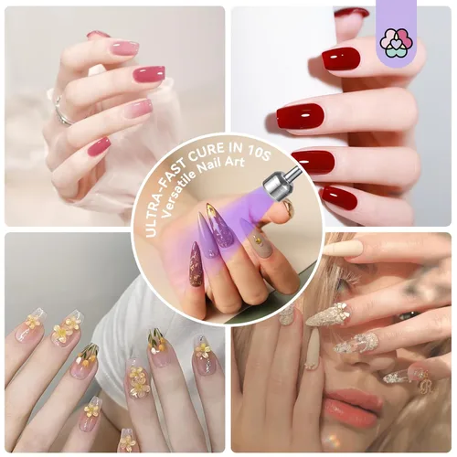 Miniatura 6 de SAVILAND Lámpara LED UV para uñas: Mini luz UV de 36 W para uñas de gel con soporte para cepillo de uñas, lámpara de uñas de gel y luz de curación