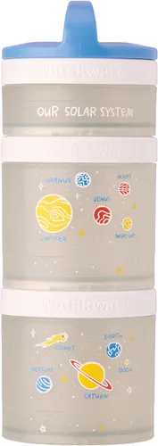 Miniatura 14 de Whiskware - Dinosaurios - Recipientes apilables para aperitivos para niños y niños pequeños, 3 vasos apilables para la escuela y los viajes