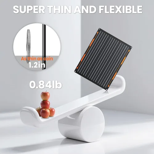 Miniatura 4 de FlexSolar Kit de cargador de panel solar de 20 W y 12 V con controlador de carga integrado, cargador de batería solar impermeable portátil, enchufe