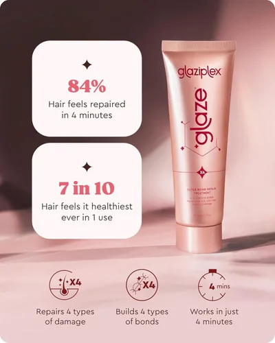 Miniatura 3 de glaze Glaziplex Super Bond Repair - Mini tratamiento capilar 4 en 1, reparación profunda para cabello dañado, fortalece y protege en solo 4 minutos