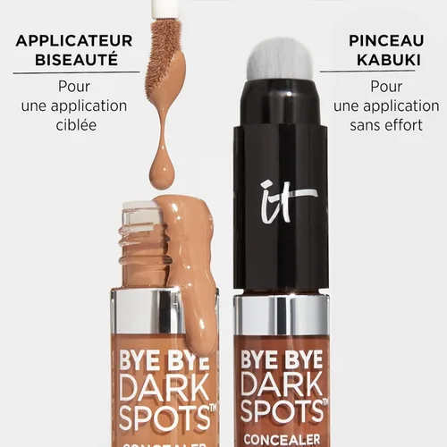 Miniatura 7 de IT Cosmetics Bye Bye Dark Spots Corrector + suero iluminador – 2% niacinamida, ácido hialurónico y cafeína – Cobertura media, acabado natural, todo