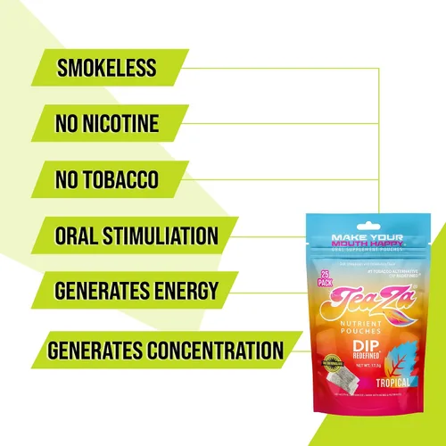 Miniatura 3 de Teaza Bolsas energéticas a base de hierbas, para masticar tabaco, alternativa sin nicotina, sin humo, tabaco alternativo y inmersión saludable