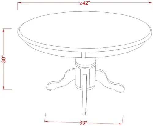 Miniatura 5 de East West Furniture SHGR5-BLK-W - Juego de comedor de 5 piezas para 4 personas, incluye una mesa de cocina redonda con pedestal y 4 sillas