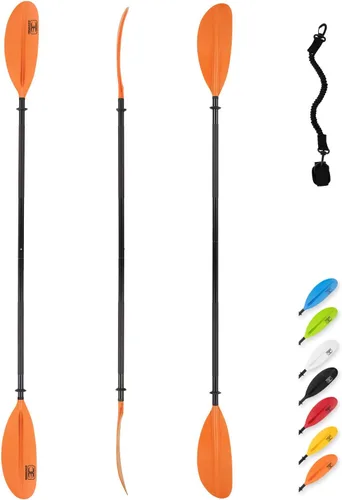 OCEANBROAD - Remo de kayak de 86 pulgadas/218 cm, 90.5 pulgadas/230 cm, 95 pulgadas/241 cm, remo de aleación para kayak, bote y canoa con correa de
